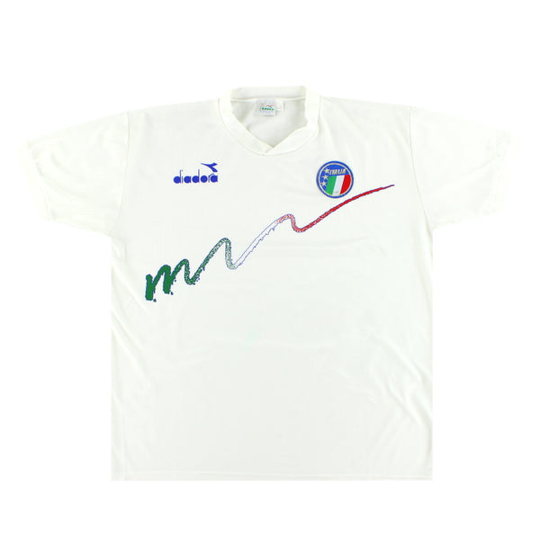 1993-94 Italy Diadora Training Shirt XL | Vintage Football Shirts