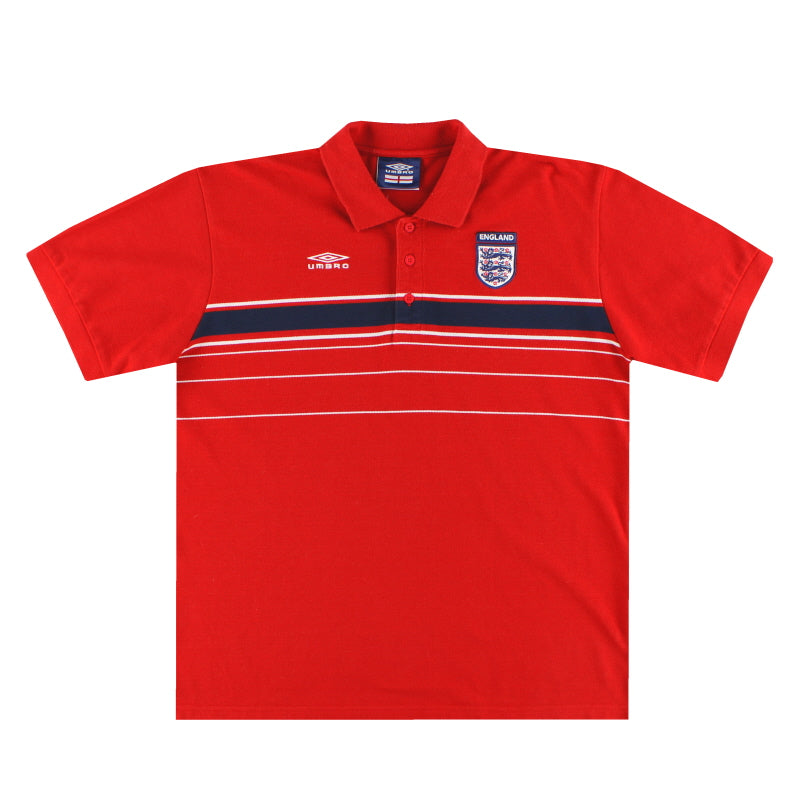 2001-03 England Umbro Polo Shirt L | Vintage Football Shirts