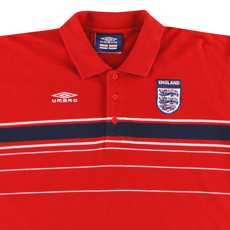 2001-03 England Umbro Polo Shirt L | Vintage Football Shirts