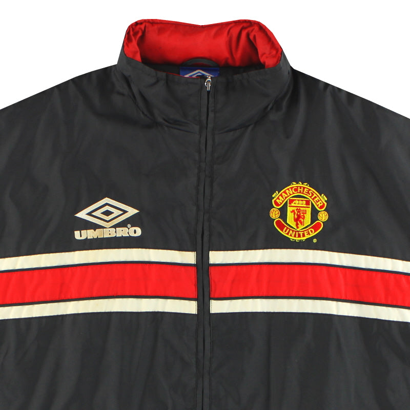 1998-99 Manchester United Umbro Padded Bench Coat XL | Vintage