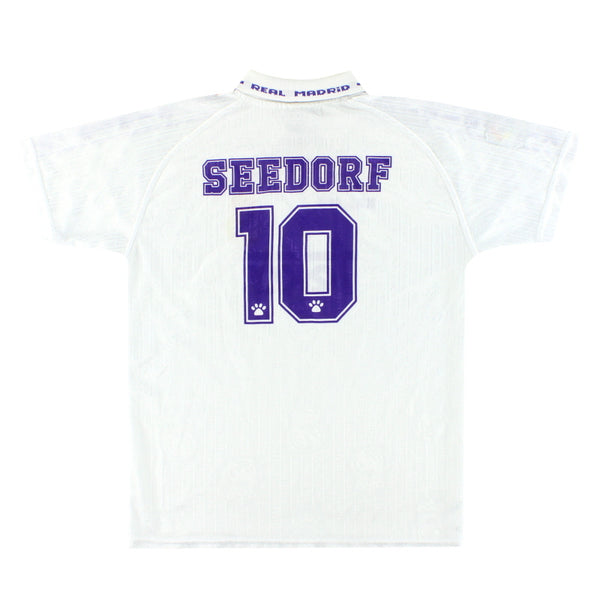 96/97レアル・マドリード ホーム KELME× SEEDORF10スペイン製 1996-97 Real Madrid Kelme Home Shirt Seedorf #10 Y | Vintage