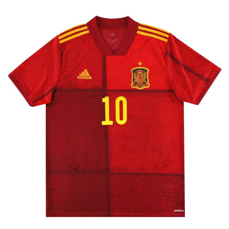 2020-21 Spain adidas Home Shirt Thiago #10 L FR8361 | Vintage