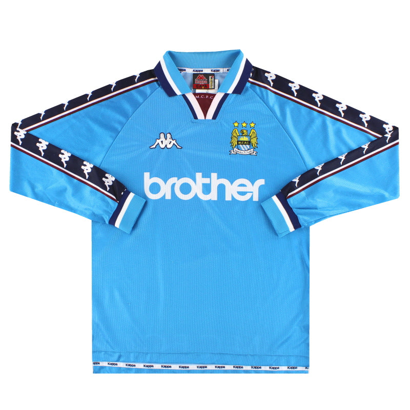 1997-99 Manchester City Home Shirt L/S L | Vintage Football Shirts