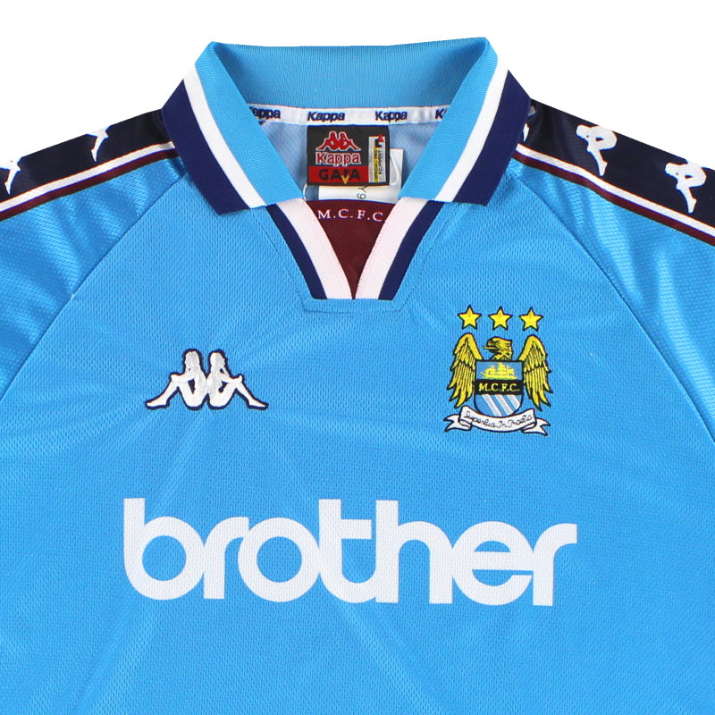 1997-99 Manchester City Home Shirt L/S L | Vintage Football Shirts