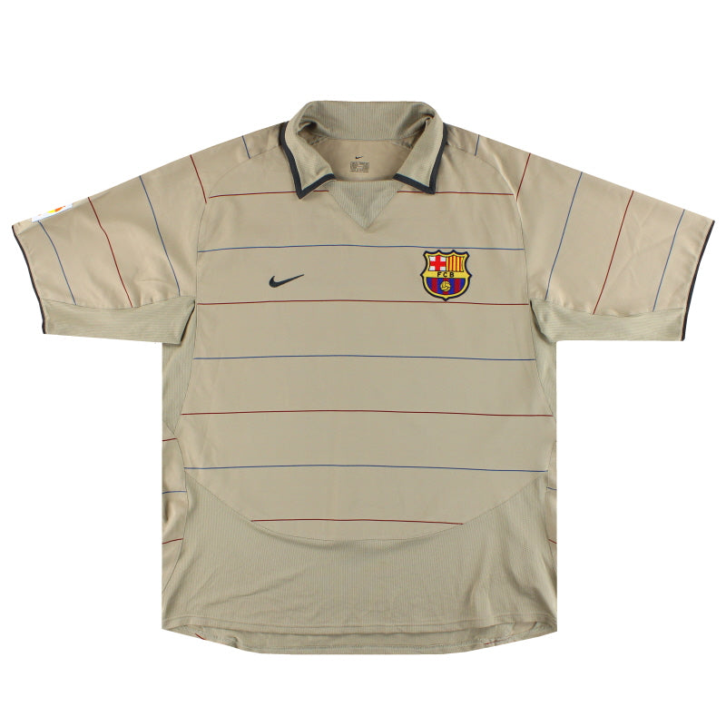 ウェア Nike FC Barcelona 2003/04 away shirt. 2003-04 Barcelona Nike Away Shirt Ronaldinho #10 *Mint* XL 112586