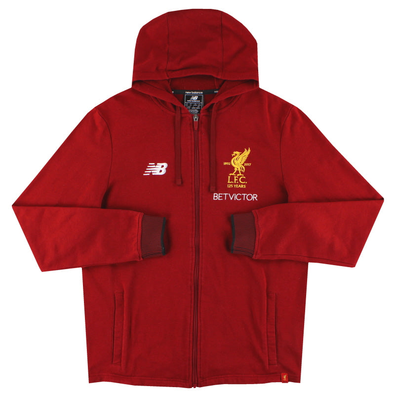 2017-18 Liverpool New Balance '125 Years' Full Zip Hooded Jacket M