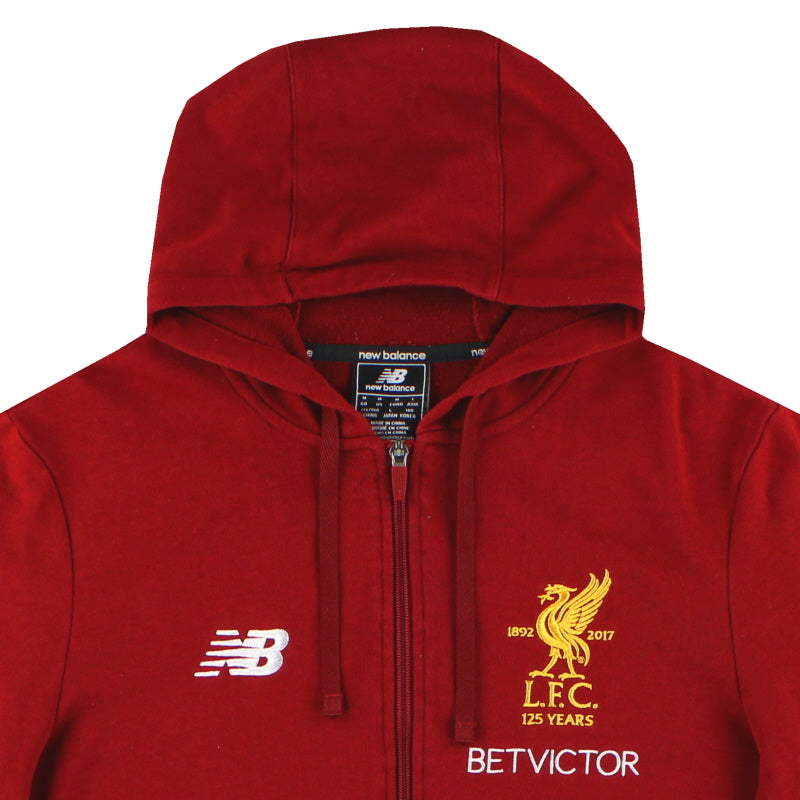 2017-18 Liverpool New Balance '125 Years' Full Zip Hooded Jacket M