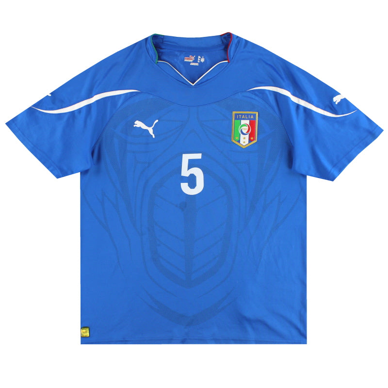 2010-12 Italy Puma Home Shirt Cannavaro #5 L 736646 | Vintage