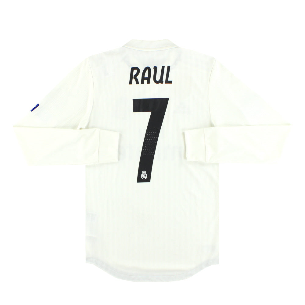 2018-19 Real Madrid adidas CL Authentic Home Shirt Raul #7 L/S