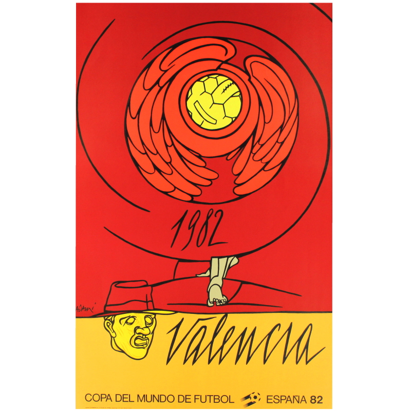 Affiche originale de la Coupe du monde d'Espagne 1982 (Valence)