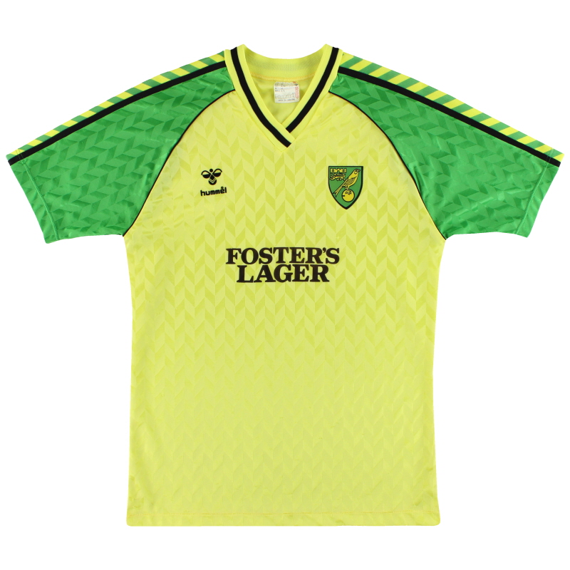 1986-87 Norwich Hummel Home Shirt M