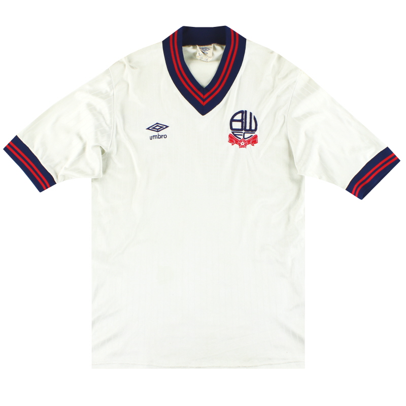 1986-88 Bolton Umbro Player Issue Home Shirt L