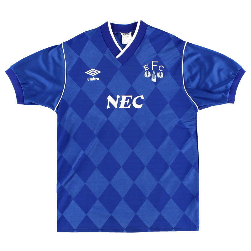 1986-89 Everton Umbro Heimtrikot M.