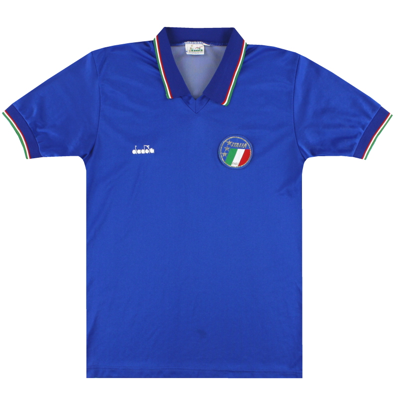 1986-90 Italia Diadora Home Shirt XL - 92291