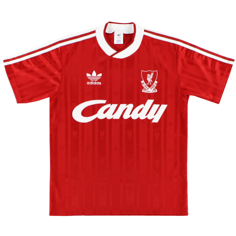 1988-89 Liverpool adidas Home Shirt *Mint* L - LH.1019
