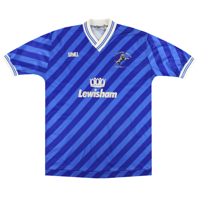 1988-89 Millwall Spall Home Shirt L