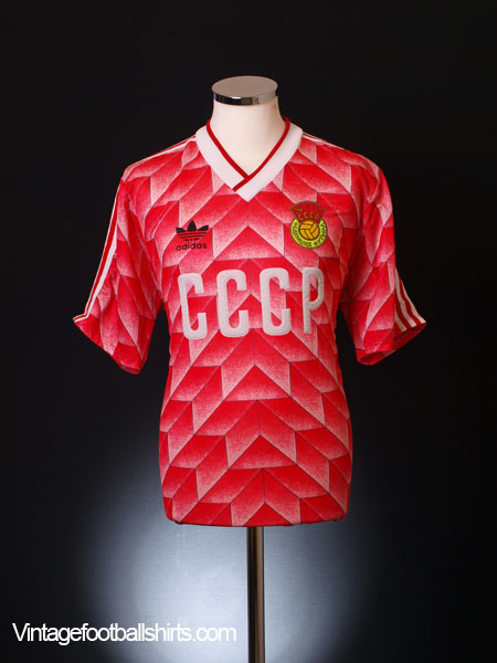 VINTAGE Soviet Union Football Shirt 1988 Adidas Home Russia CCCP USSR  Jersey L