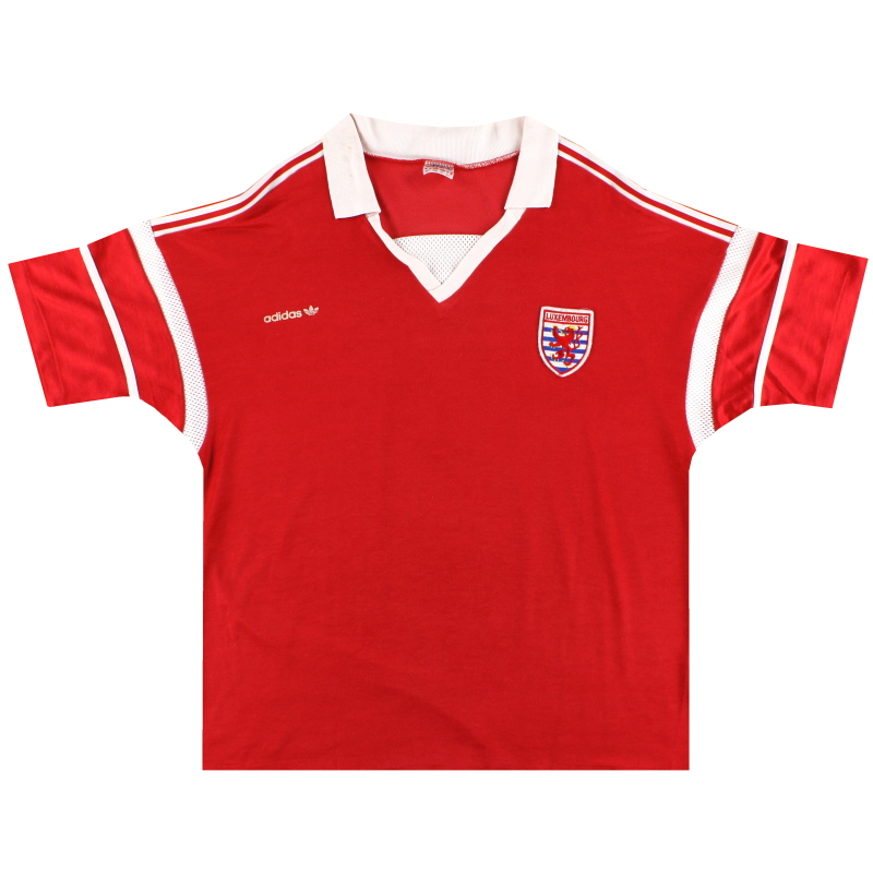 1988-90 Luxembourg adidas Match Issue Home Shirt #4 XL
