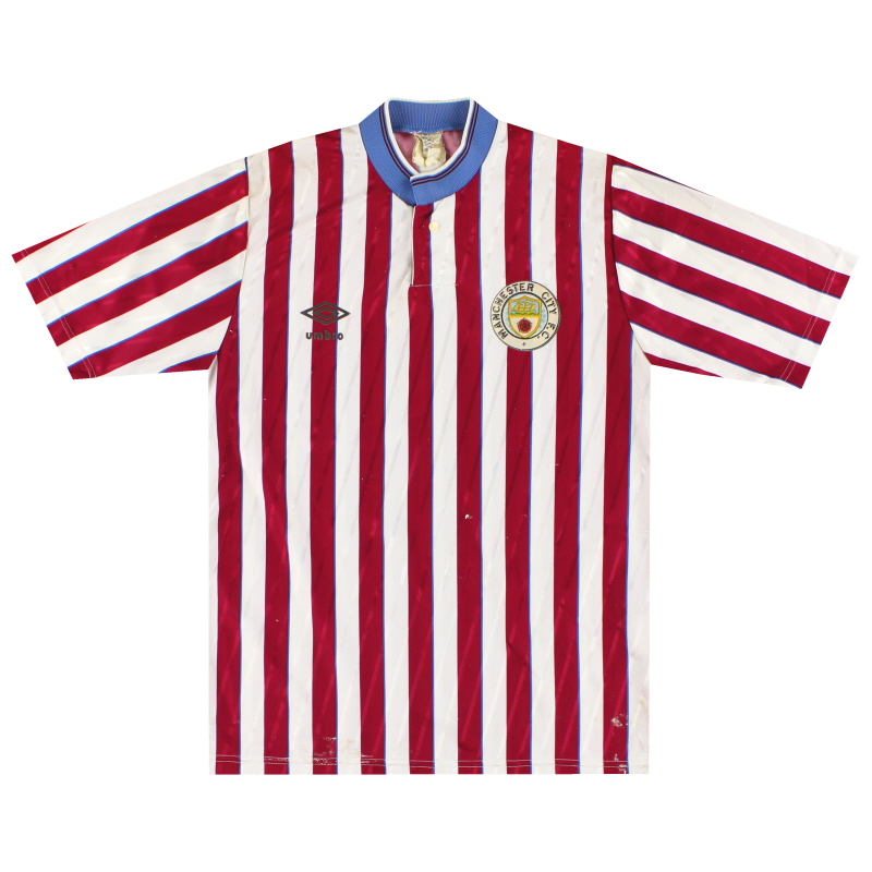1988-90 Manchester City Umbro Away Shirt S