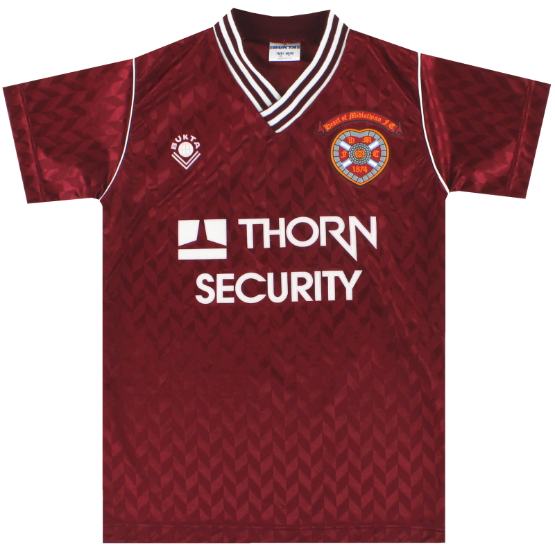 1989-90 Hearts Bukta Home Shirt L.Boys
