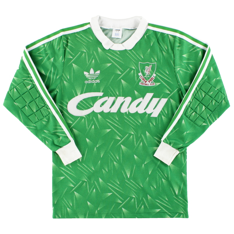 1989-91 Liverpool adidas Goalkeeper Shirt S