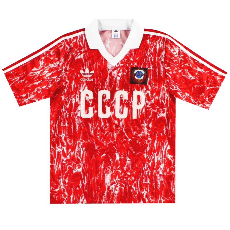 Camiseta adidas de local de la Unión Soviética 1989-91 * Mint * M - 301084