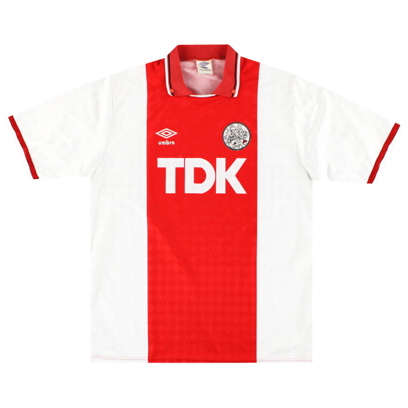 1990-91 Ajax Umbro Heimtrikot L