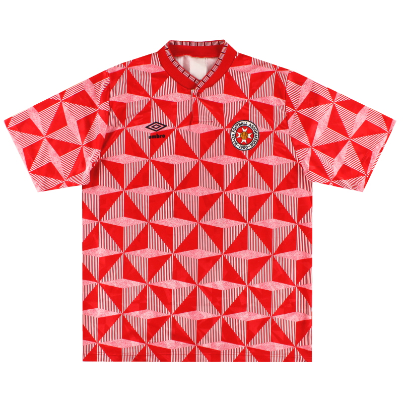1990-91 Malta Umbro Home Shirt L