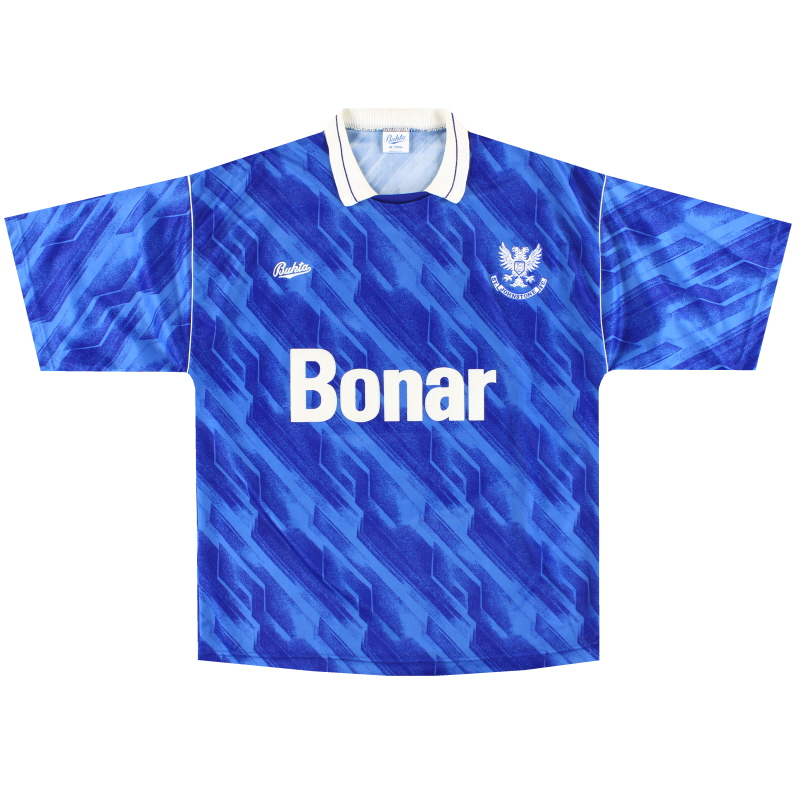 1990-91 St Johnstone Bukta Home Shirt L