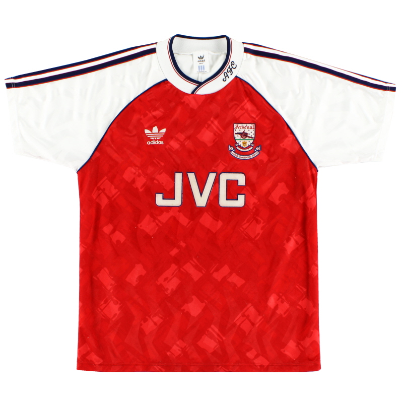 1990-92 Arsenal adidas 'Champions' Home Shirt L