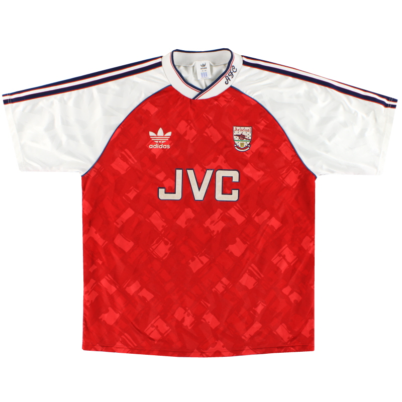 1990-92 Arsenal adidas Home Shirt L