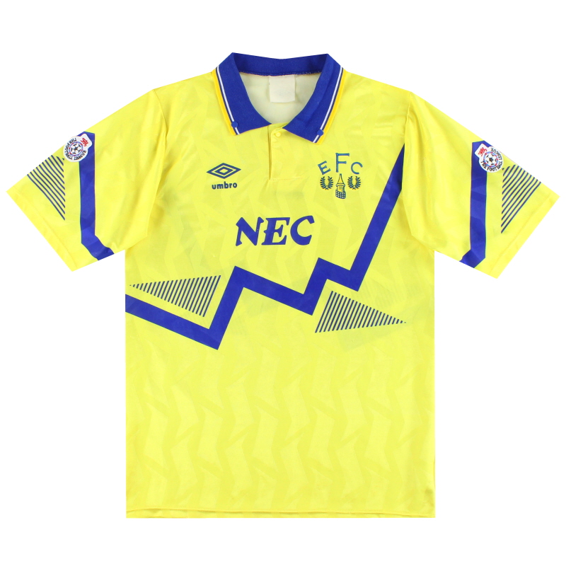 Camiseta de visitante L de Everton Umbro 1990-92