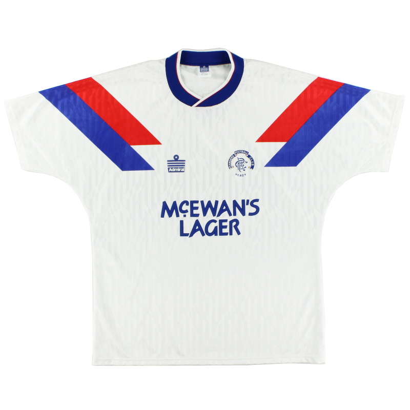 1990-92 Rangers Admiral Away Shirt L