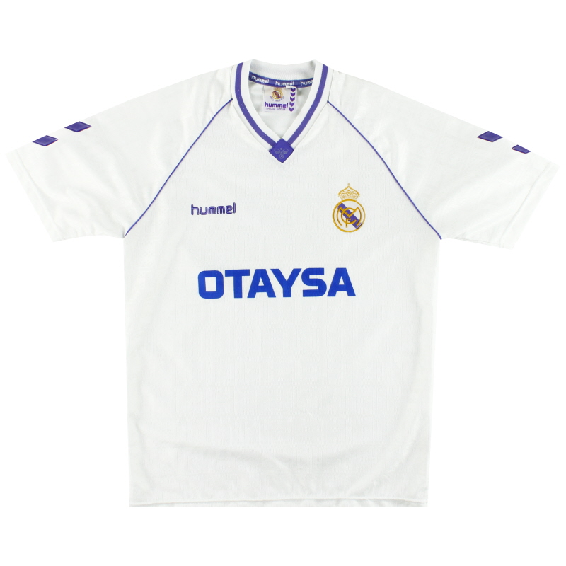 1990-92 Real Madrid Hummel Maglia Home M
