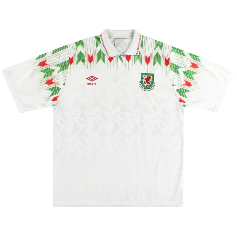 1990-93 Wales Umbro Away Shirt L