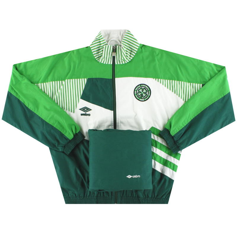 1991-92 Celtic Umbro Player Issue Presentation Tracksuit Jacket M