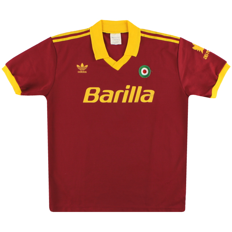 1991-92 Roma adidas Home Shirt L