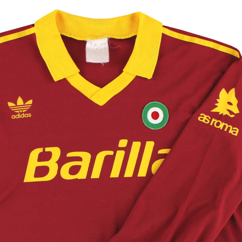 1991-92 Roma adidas Home Shirt L/S M