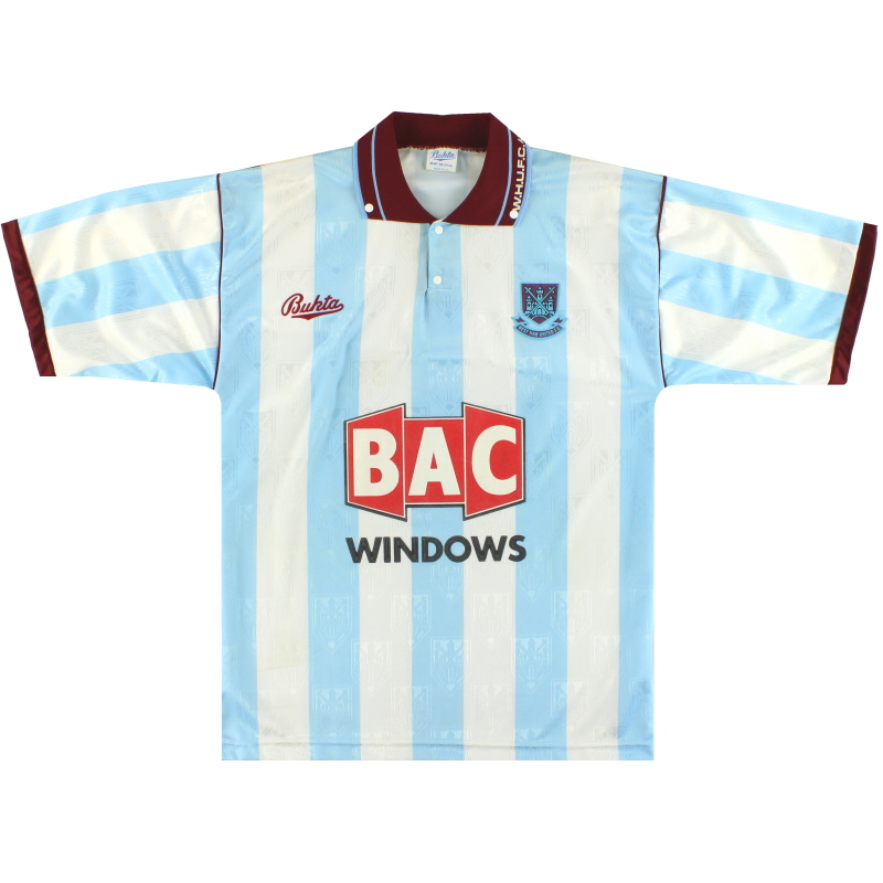 1991-92 West Ham Bukta Away Shirt L