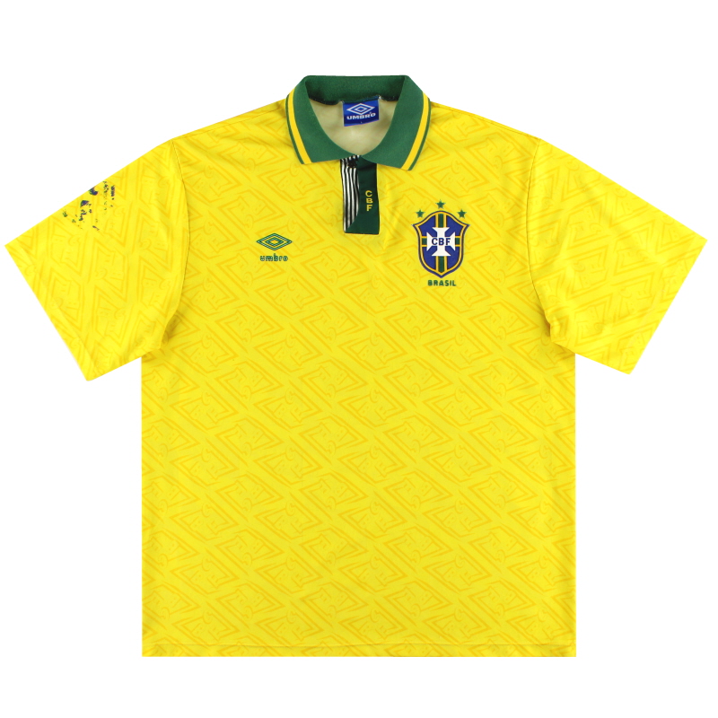 1991-93 Brazil Umbro Home Shirt L