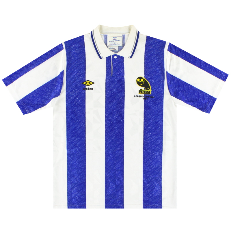 1991 Sheffield Wednesday Umbro ’League Cup Final’ Home Shirt S
