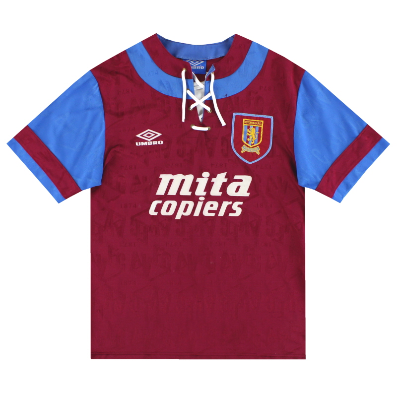 1992-93 Aston Villa Umbro Home Shirt M