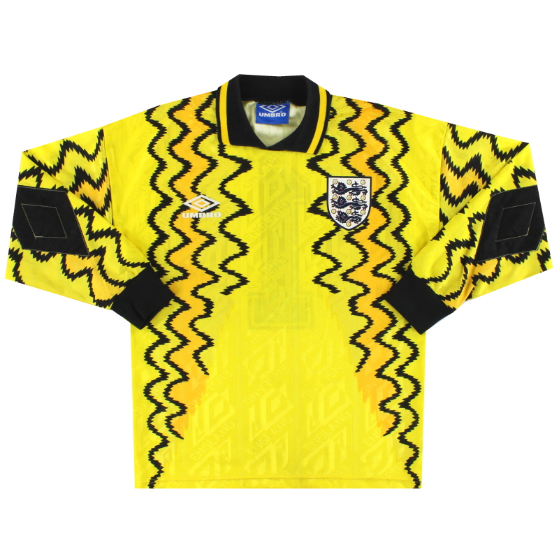 1992-93 England Umbro Goalkeeper Shirt #1 M.Boys