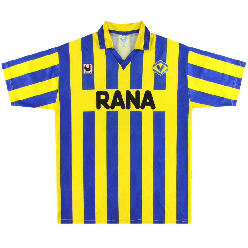 1992-93 Hellas Verona Uhlsport Home Shirt #2 *Mint* XL