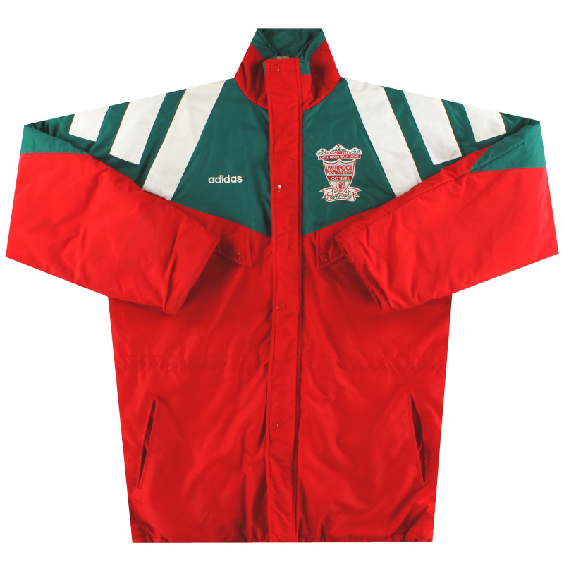 1992-93 Liverpool adidas Padded Bench Coat XL