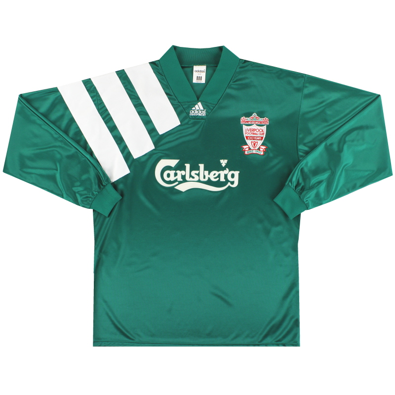 1992-93 Liverpool adidas Player Issue Centenary Away Shirt L/S L/XL