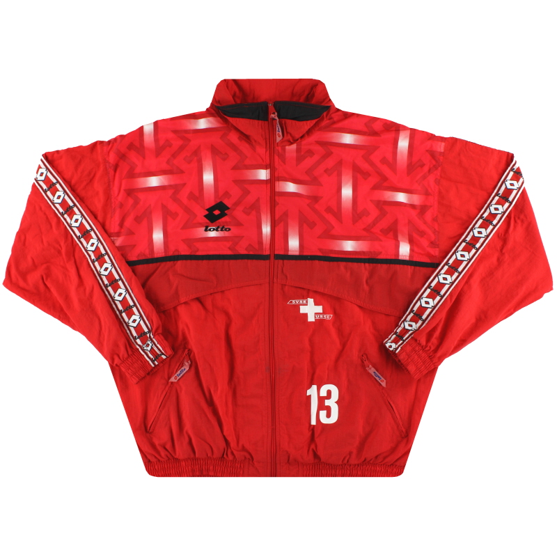 1992-93 Switzerland Lotto Player Issue Track Jacket #13 XXL