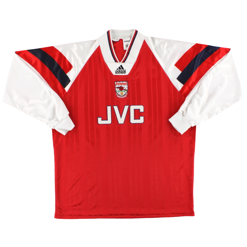 1992-94 Arsenal Player Issue adidas Home Shirt L/S XL