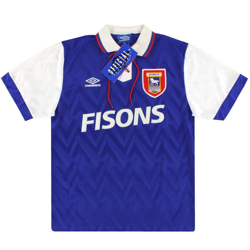 1992-94 Ipswich Umbro Home Shirt *w/tags* L