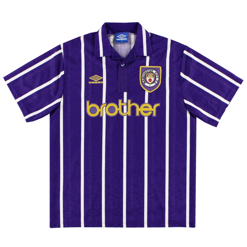 1992-94 Manchester City Umbro Away Shirt L.Boys